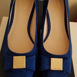 Cole Haan Tali Bow Pump - Blue Suede